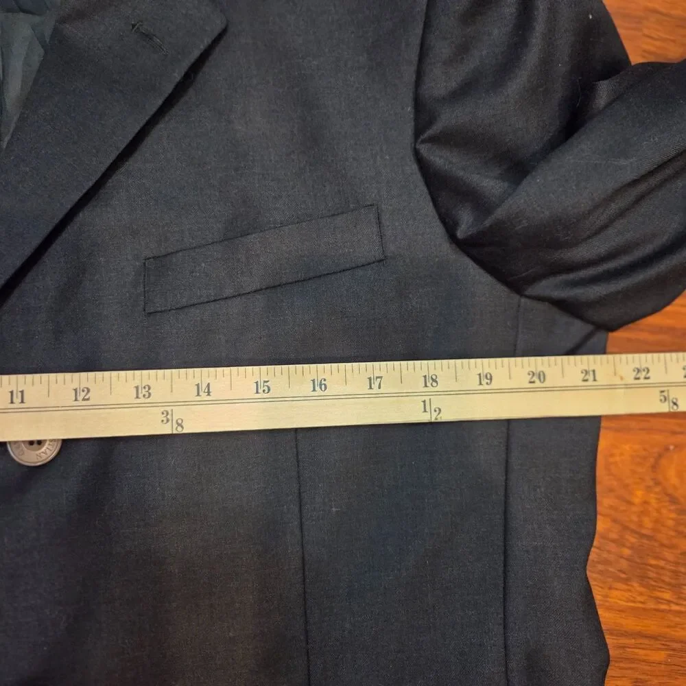 Christian Aujard Super 130s Wool Blazer Men’s 42 Short (approx) 3 Button Luxury